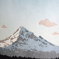 Wyeast (Mount Hood) from Lost Lake, Letterpress Print