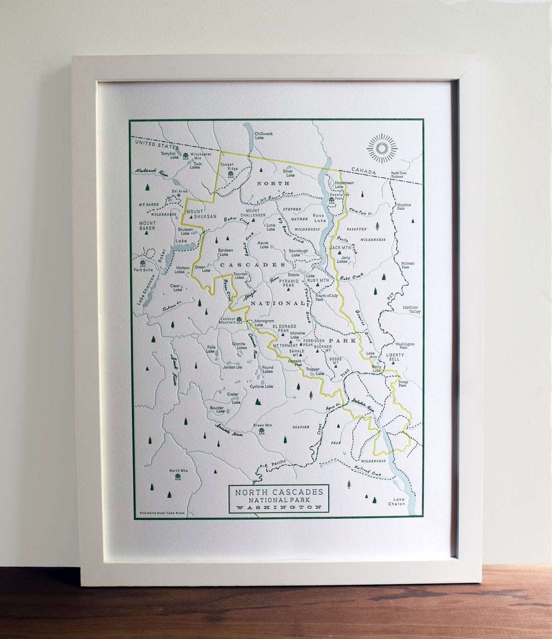 North Cascades National Park. Washington Map