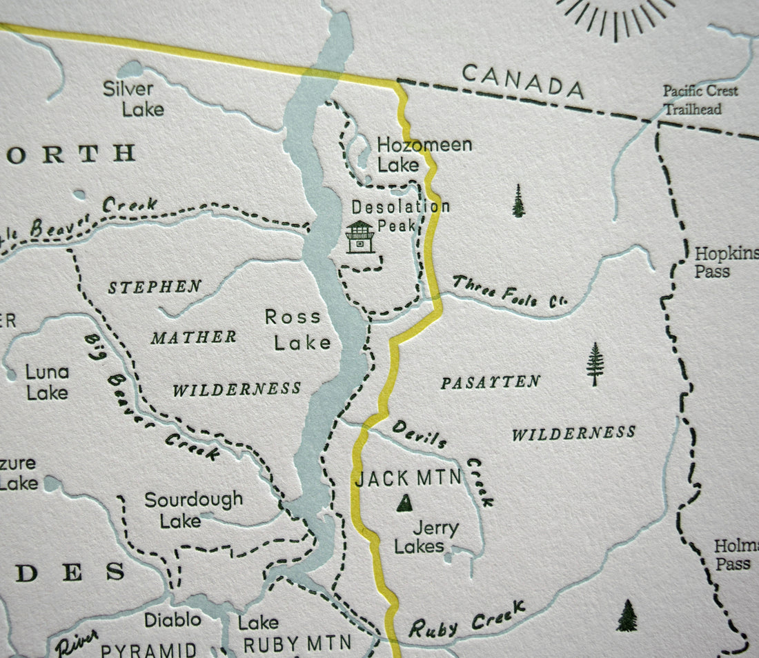 North Cascades National Park. Washington Map