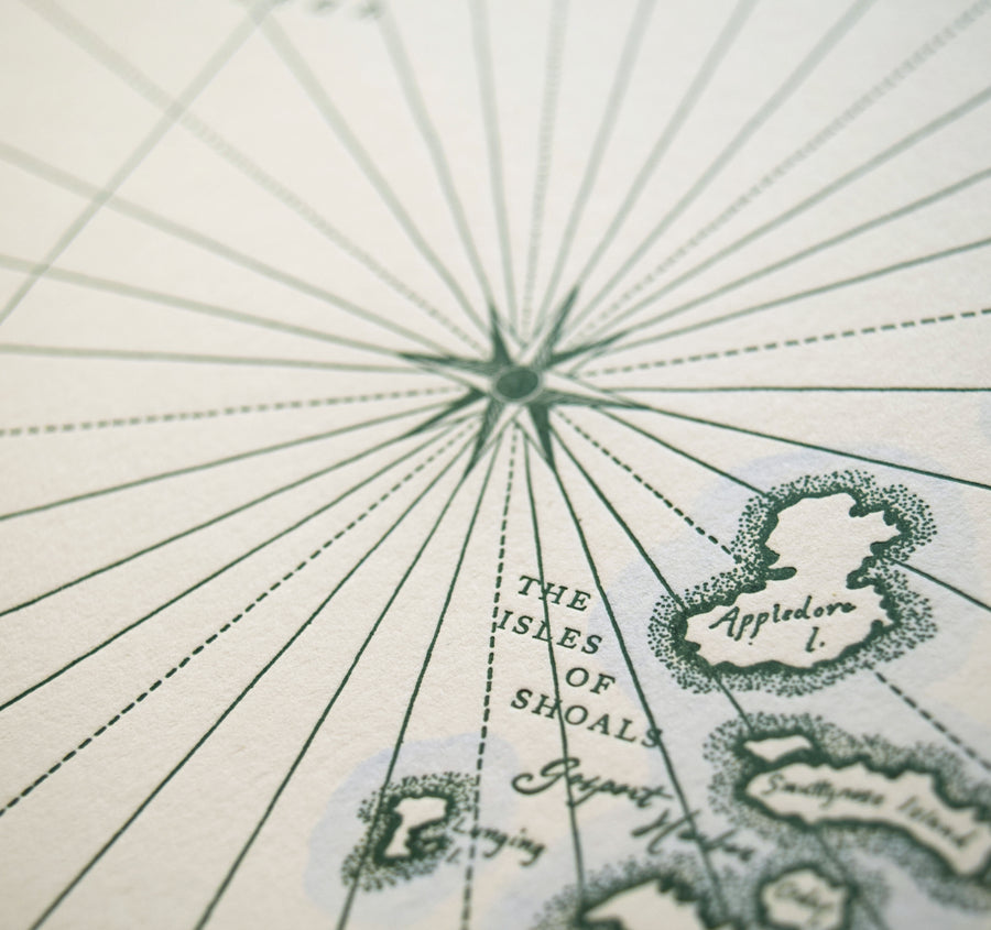 Portsmouth, New Hampshire, Letterpress Map