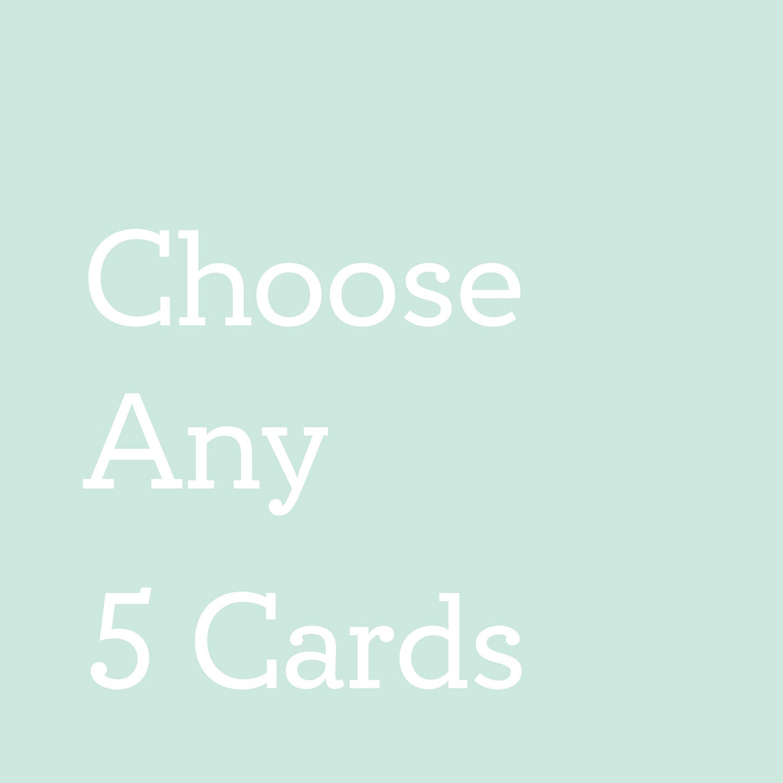Five Assorted Greeting Cards